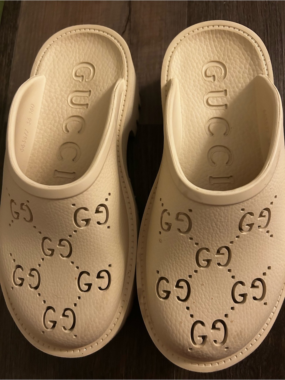 Gucci Cream Double-G Platform Clog - Picture 4 of 6